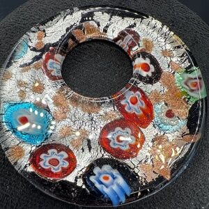 Murano glass millefiore pendant